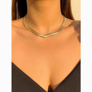 Gold Snake Chain Minimalist Choker Necklace